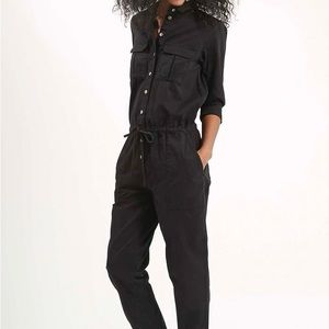 TOPSHOP Moto| Vintage Black Jumpsuit w/ front Pockets Straight Leg